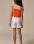 Conjunto de Blusa em Viscose e Shorts em Sarja com Elastano 93342 Infanti Infantil Menina