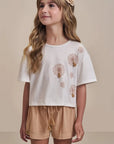 Conjunto de Blusa Over em Malha Fresh com Shorts em Viscose 98117 Infanti Infantil Menina