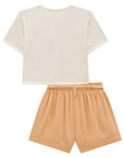 Conjunto de Blusa Over em Malha Fresh com Shorts em Viscose 98117 Infanti Infantil Menina