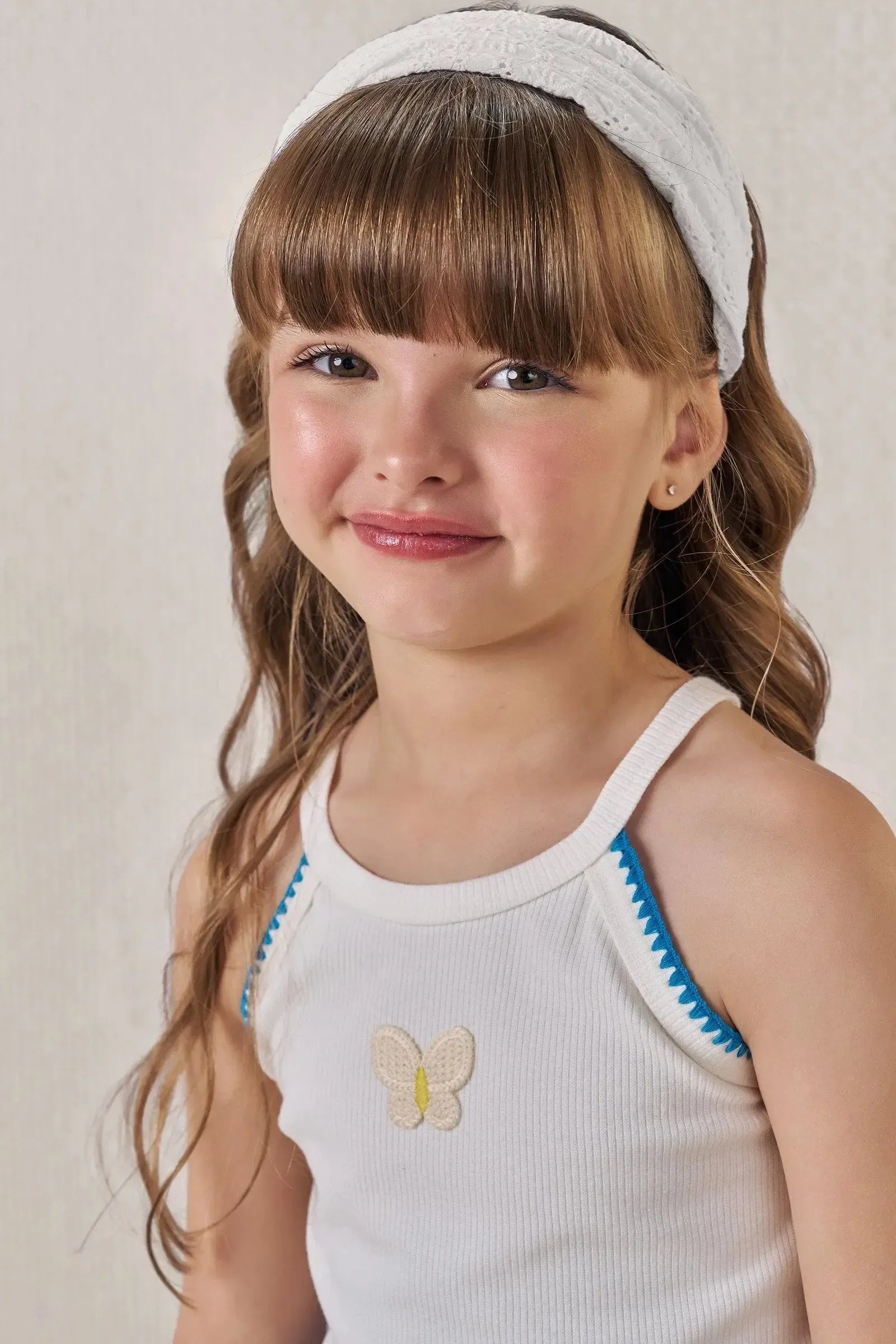 Conjunto de Blusa Regata em Canelado Liz com Shorts em Blend de Viscose 86526 Infanti Infantil Menina