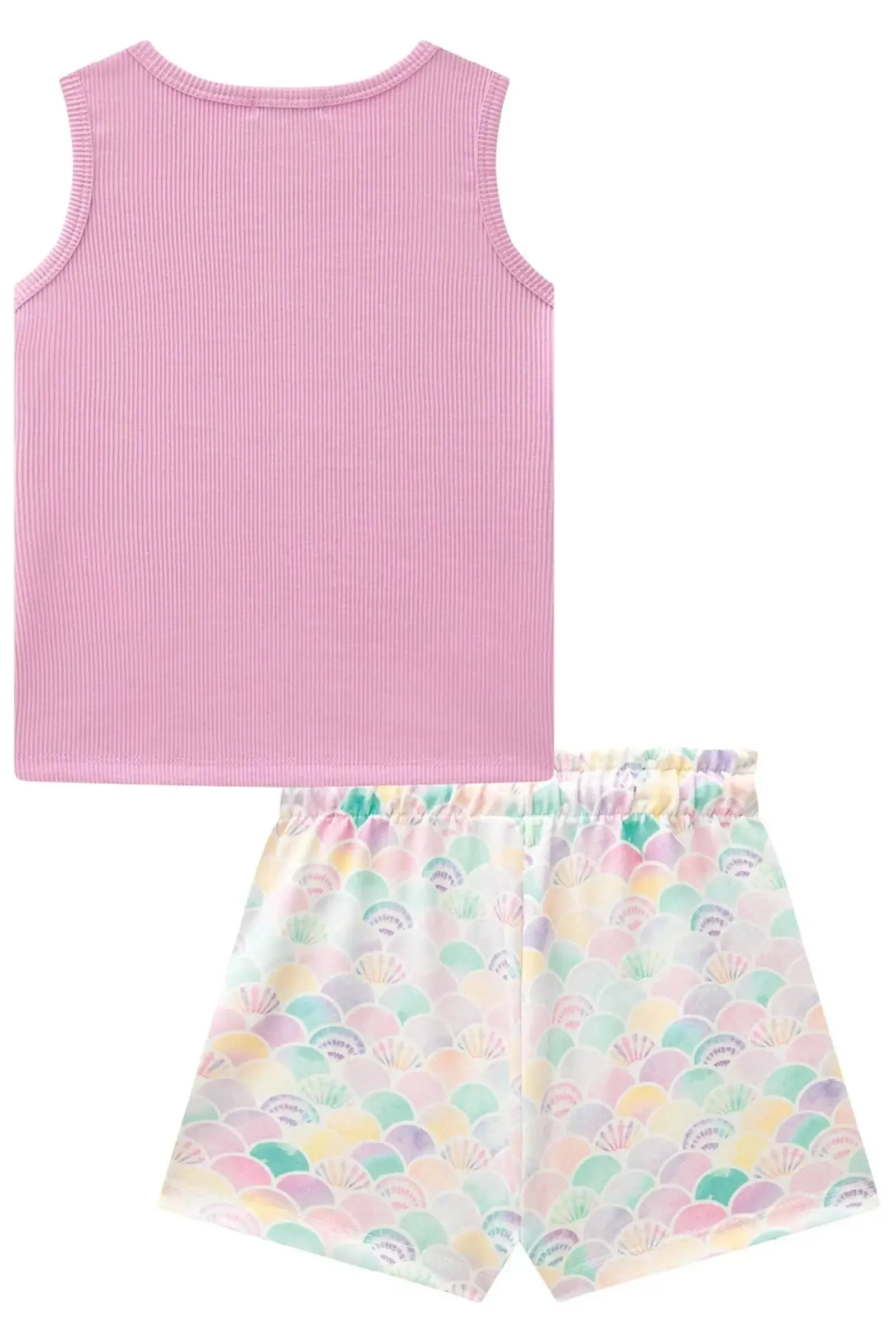 Conjunto de Blusa Regata em Soft Line e Short Saia em Molecotton 84312 Infanti Infantil Menina