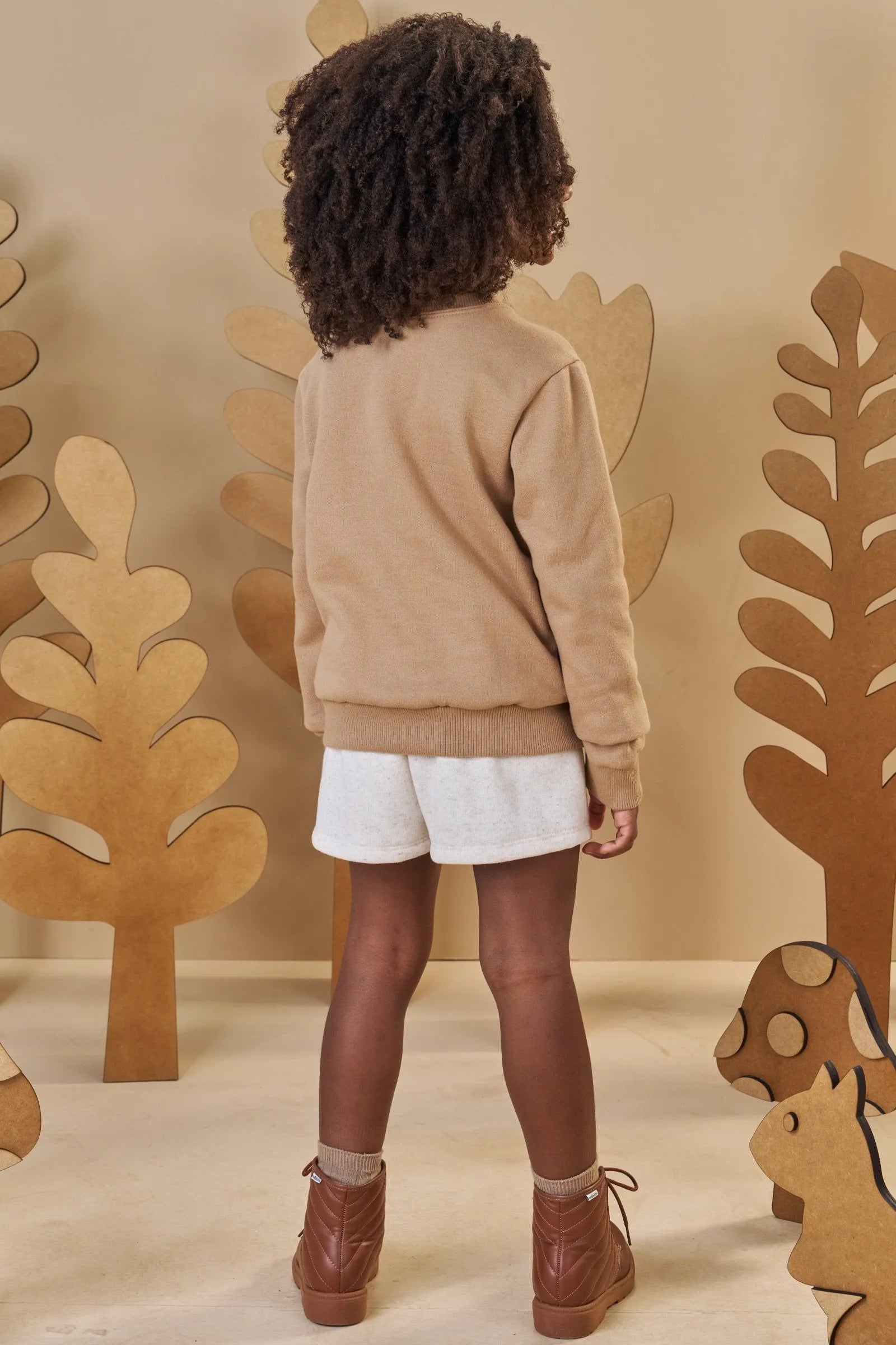 Conjunto de Blusão e Shorts em Moletom com Pelúcia 90577 Infanti Infantil Menina