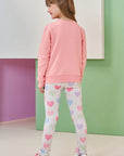 Conjunto de Blusão em Moletom com Pelúcia e Calça Legging em Termosking Peluciado 90812 Infanti Infantil Menina