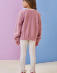 Conjunto de Blusão em Pelo Durban e Calça Legging em Termokin Peluciado 92669 Infanti Infantil Menina