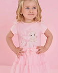 Conjunto de Body em Cotton com Saia em Tule 83814 Infanti Bebê Menina