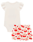 Conjunto de Body em Cotton com Shorts em Molecotton 99181 Infanti Bebê Menina