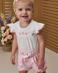 Conjunto de Body em Suedine com Shorts em Molecotton 98565 Infanti Bebê Menina