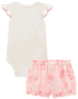 Conjunto de Body em Suedine com Shorts em Molecotton 98565 Infanti Bebê Menina