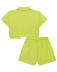 Conjunto de Camisa Boxy e Shorts em Viscose Turim 76137 Infanti