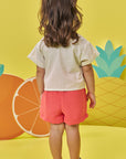 Conjunto de Camisa Boxy em Linho Deluxe com Shorts em Tecido Texturizado 74932 Infanti