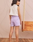 Conjunto de Camisa em Visco Twill e Shorts em Sarja Cargo Tecno 77104 Infanti