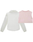Conjunto de Camisa em Viscose e Colete em Tricot Prime 88442 Infanti Infantil Menina