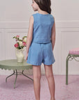 Conjunto de Colete e Shorts em Jeans com Elastano 93234 Infanti Infantil Menina
