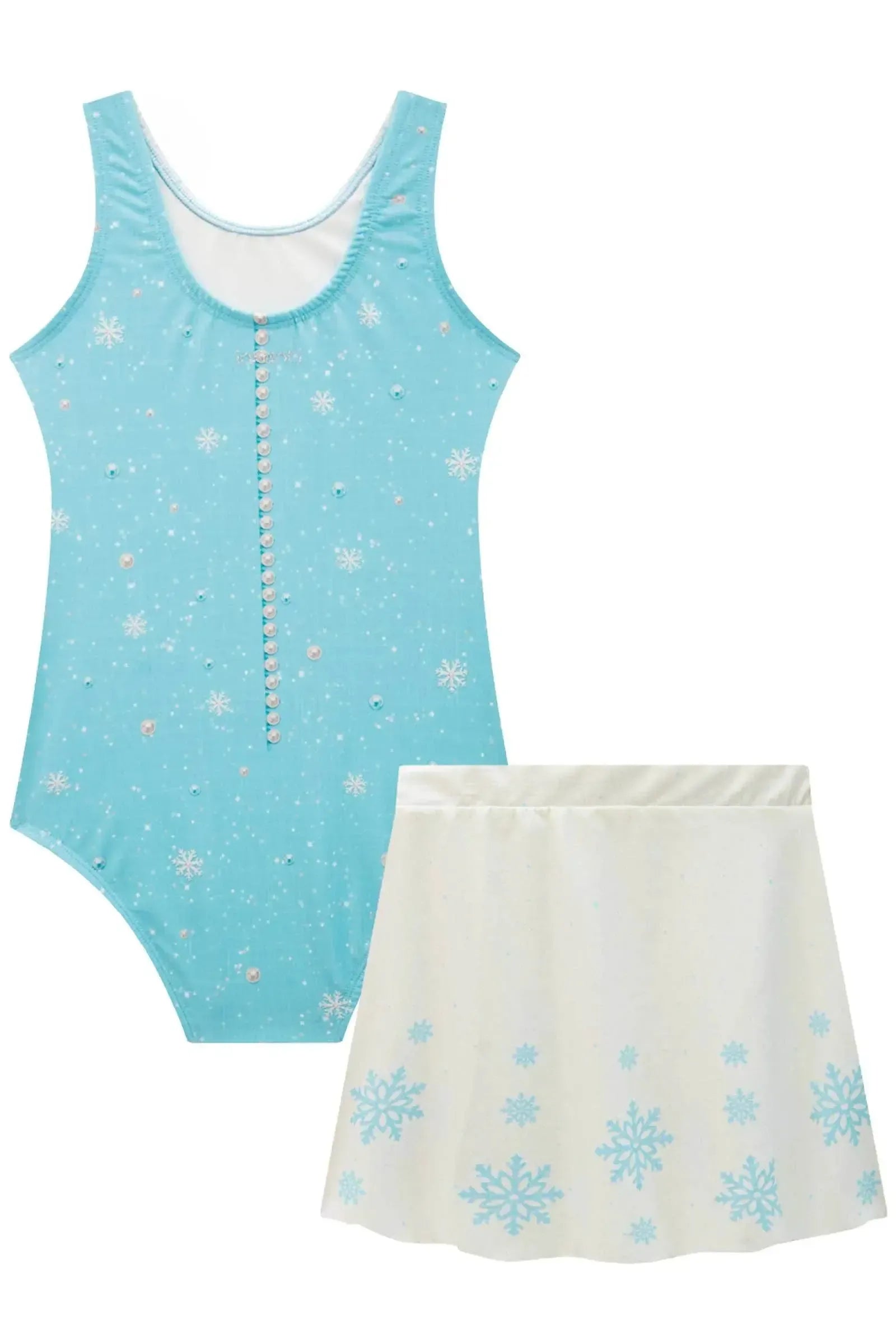 Conjunto de Maiô e Saia em Malha UV Dry com Proteção UV 50+ 87396 Infanti Infantil Menina