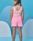 Conjunto de Maiô em Malha UV Dry com Proteção UV 50+ com Shorts em Malha Atoalhada 96220 Infanti Infantil Menina