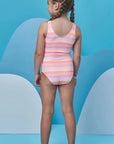 Conjunto de Maiô em Malha UV Dry com Proteção UV 50+ com Shorts em Malha Atoalhada 96220 Infanti Infantil Menina