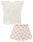 Conjunto de Pijama de Blusa e Shorts em Malha Fresh 96003 Infanti Infantil Menina