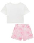 Conjunto de Pijama de Blusa em Malha Fresh com Shorts em Malha Comfy 96036 Infanti Infantil Menina