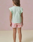 Conjunto de Pijama de Blusa em Meia Malha com Shorts em Malha Comfy 96040 Infanti Infantil Menina