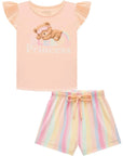 Conjunto de Pijama de Blusa em Meia Malha e Shorts em Malha Comfy 96211 Infanti Infantil Menina