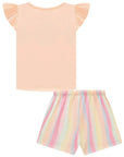 Conjunto de Pijama de Blusa em Meia Malha e Shorts em Malha Comfy 96211 Infanti Infantil Menina