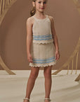 Conjunto de Regata e Saia em Tricot 100% Algodão 97600 Infanti Infantil Menina
