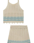 Conjunto de Regata e Saia em Tricot 100% Algodão 97600 Infanti Infantil Menina