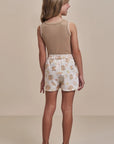 Conjunto de Regata em Canelado Liz com Shorts em Moletom sem Pelúcia 99151 Infanti Infantil Menina