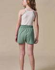 Conjunto de Regata em Canelado Liz com Shorts em Molevisco 96413 Infanti Infantil Menina