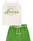 Conjunto de Regata em Canelado Liz com Shorts em Viscose 98125 Infanti Infantil Menina