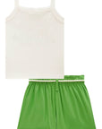 Conjunto de Regata em Canelado Liz com Shorts em Viscose 98125 Infanti Infantil Menina