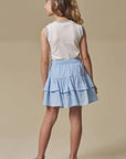 Conjunto de Regata em Canelado Liz e Saia em Tricoline Maquinetado. Com Shorts Embutido. 96968 Infanti Infantil Menina