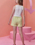 Conjunto de Regata em Canelado Liz e Short Saia em Moletom sem Pelúcia 98379 Infanti Infantil Menina