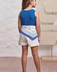 Conjunto de Regata em Canelado Liz e Short Saia em Sarja com Elastano 98920 Infanti Infantil Menina