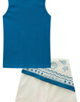 Conjunto de Regata em Canelado Liz e Short Saia em Sarja com Elastano 98920 Infanti Infantil Menina