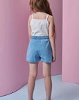 Conjunto de Regata em Canelado Liz e Shorts em Jeans com Elastano 95563 Infanti Infantil Menina