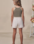Conjunto de Regata em Cotton com Shorts em Moletom sem Pelúcia 99170 Infanti Infantil Menina
