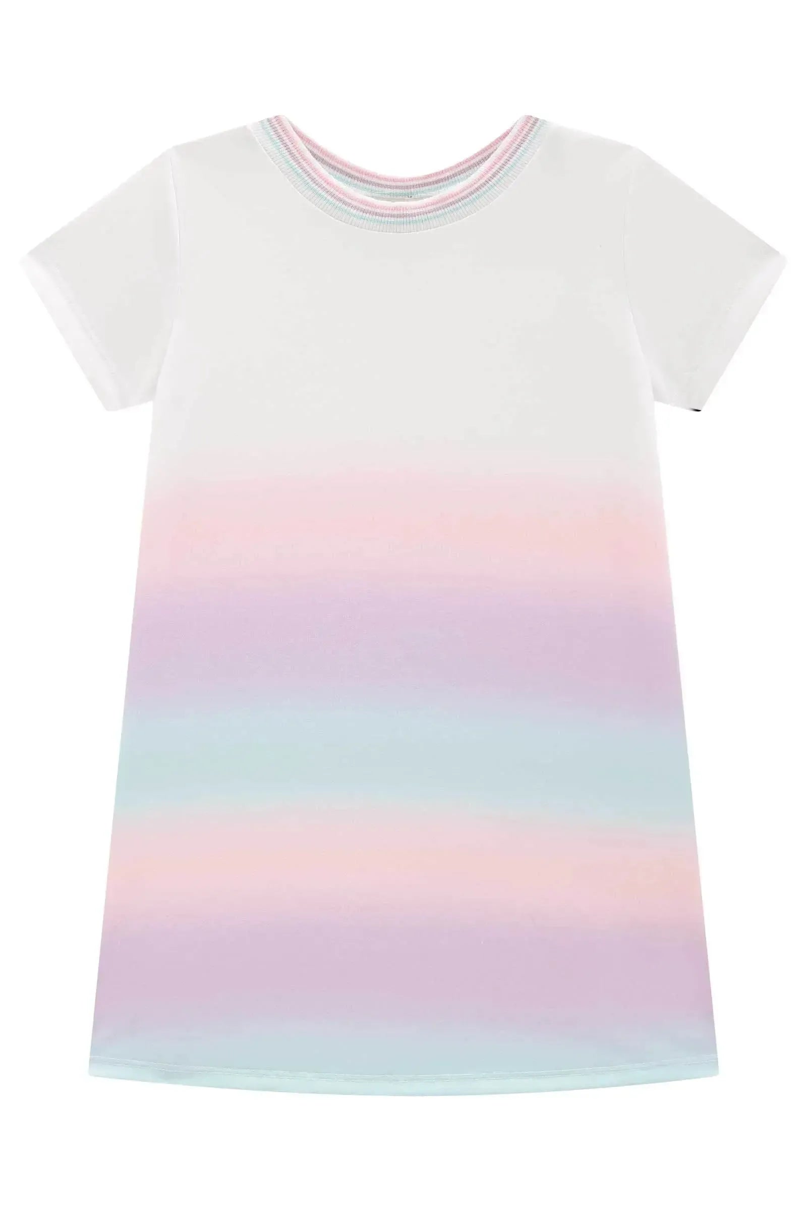Conjunto de Vestido em Malha Power e Sobreposição em Jeans e Tule 97953 Infanti Infantil Menina