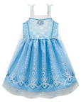 Fantasia de Princesa Do Gelo em Fly Tech e Organza Brilho. Acompanha Varinha 97390 Infanti Infantil Menina