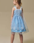 Fantasia de Princesa Do Gelo em Fly Tech e Organza Brilho. Acompanha Varinha 97390 Infanti Infantil Menina