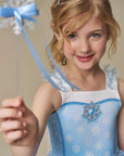 Fantasia de Princesa Do Gelo em Fly Tech e Organza Brilho. Acompanha Varinha 97390 Infanti Infantil Menina