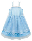 Fantasia de Princesa Do Gelo em Fly Tech e Organza Brilho. Acompanha Varinha 97390 Infanti Infantil Menina