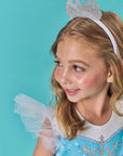 Fantasia de Princesa Do Gelo em Fly Tech e Tule Glitter. Acompanha Tiara 85751 Infanti Infantil Menina