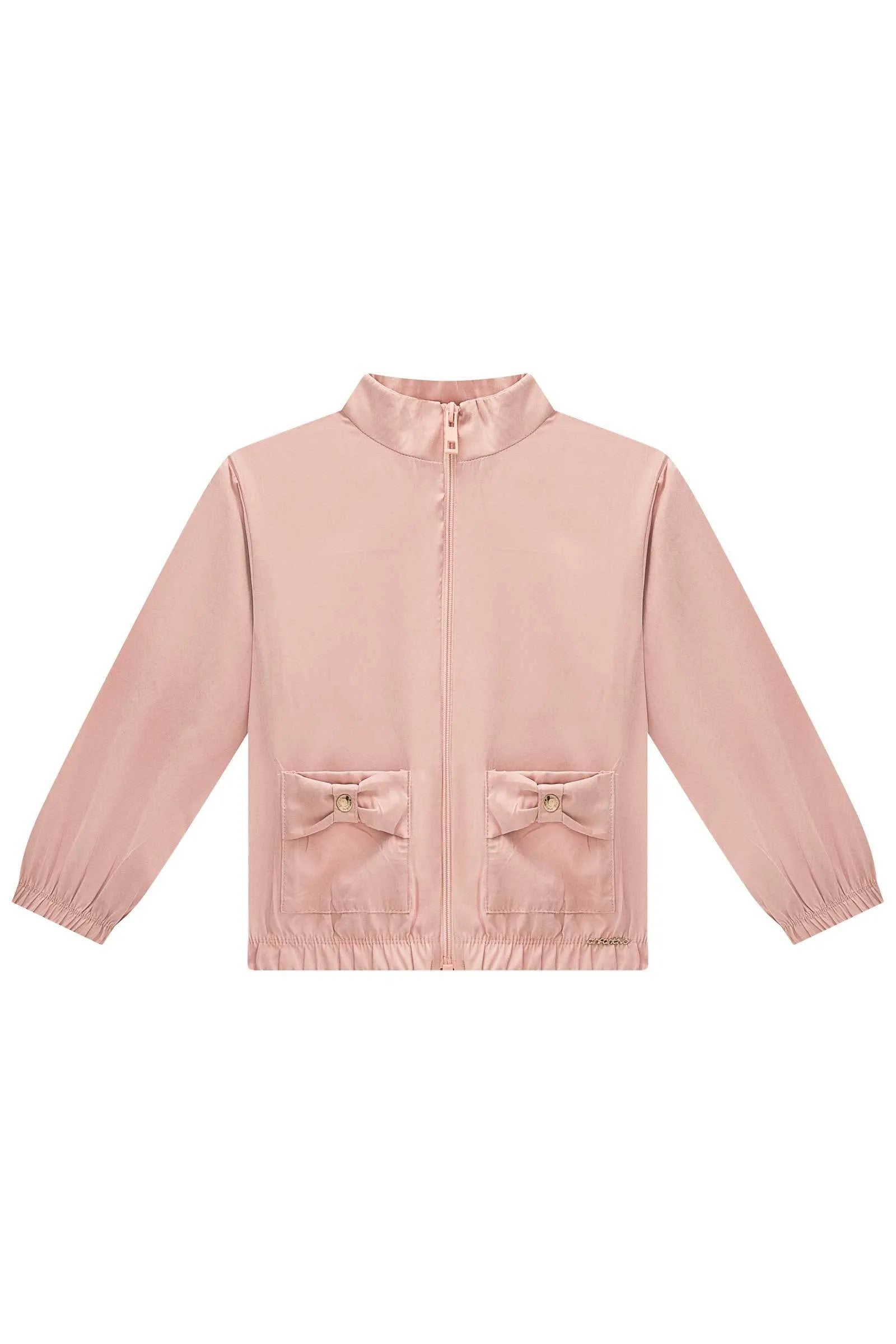 Jaqueta Corta Vento em Nylon Toque de Pêssego 91890 Infanti Infantil Menina