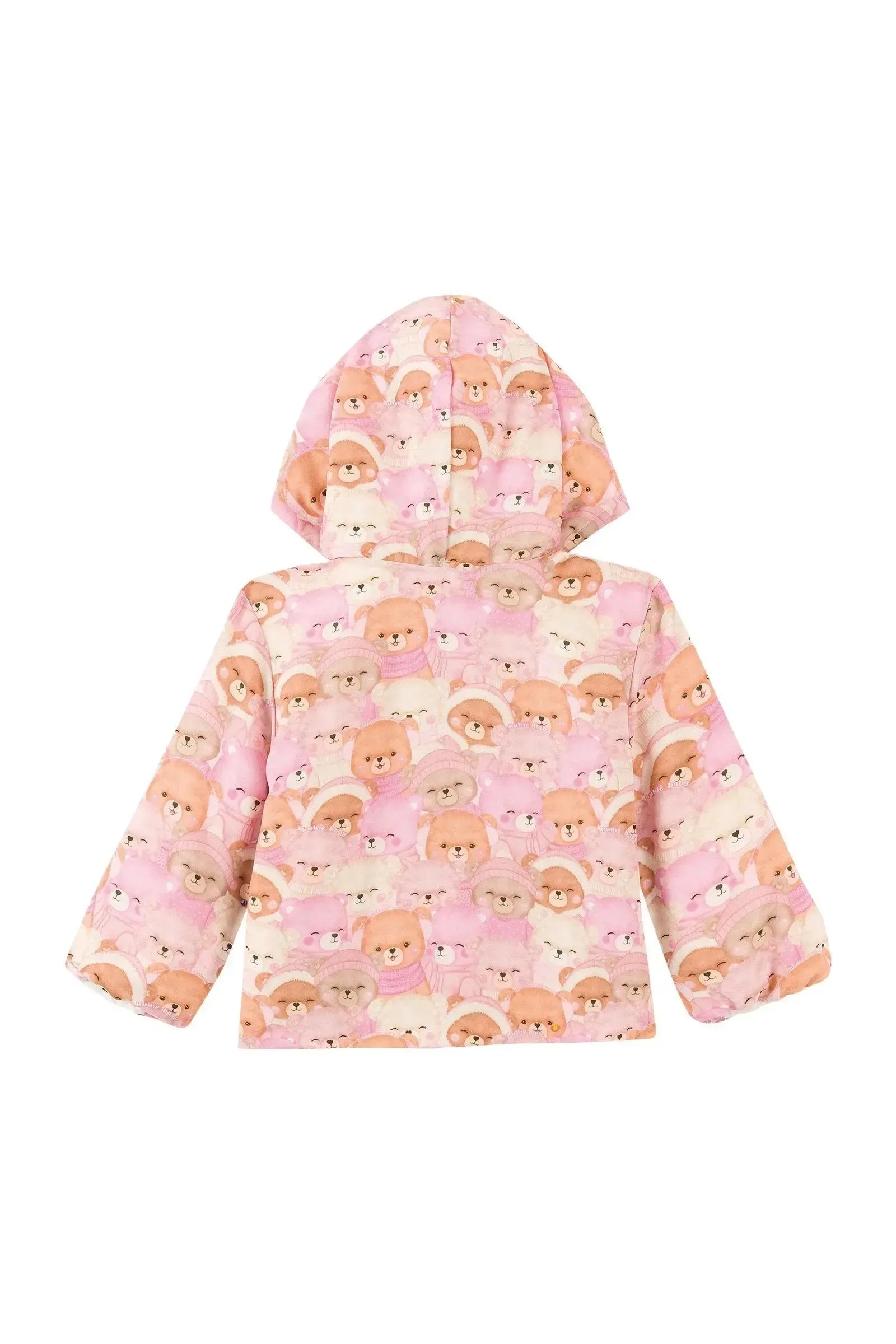 Jaqueta Dupla Face Reversível em Nylon Ergonomic e Forro em Pêlo Carneirinho 90888 Kukiê Bebê Menina