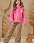 Jaqueta em Matelassê Flores 90927 Infanti Infantil Menina