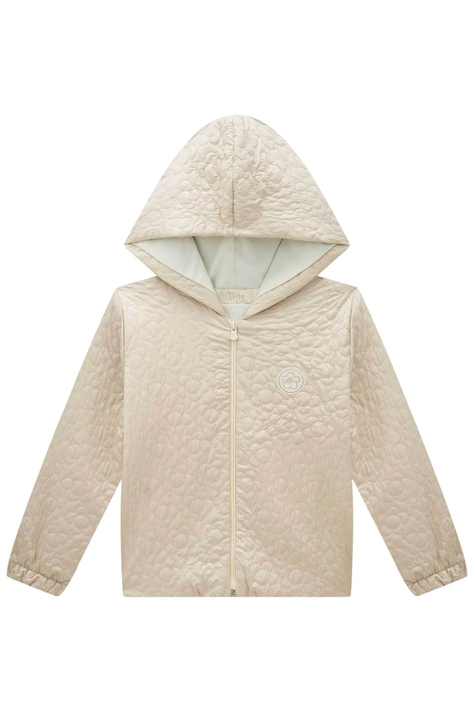 Jaqueta em Matelassê Flores 90931 Infanti Infantil Menina