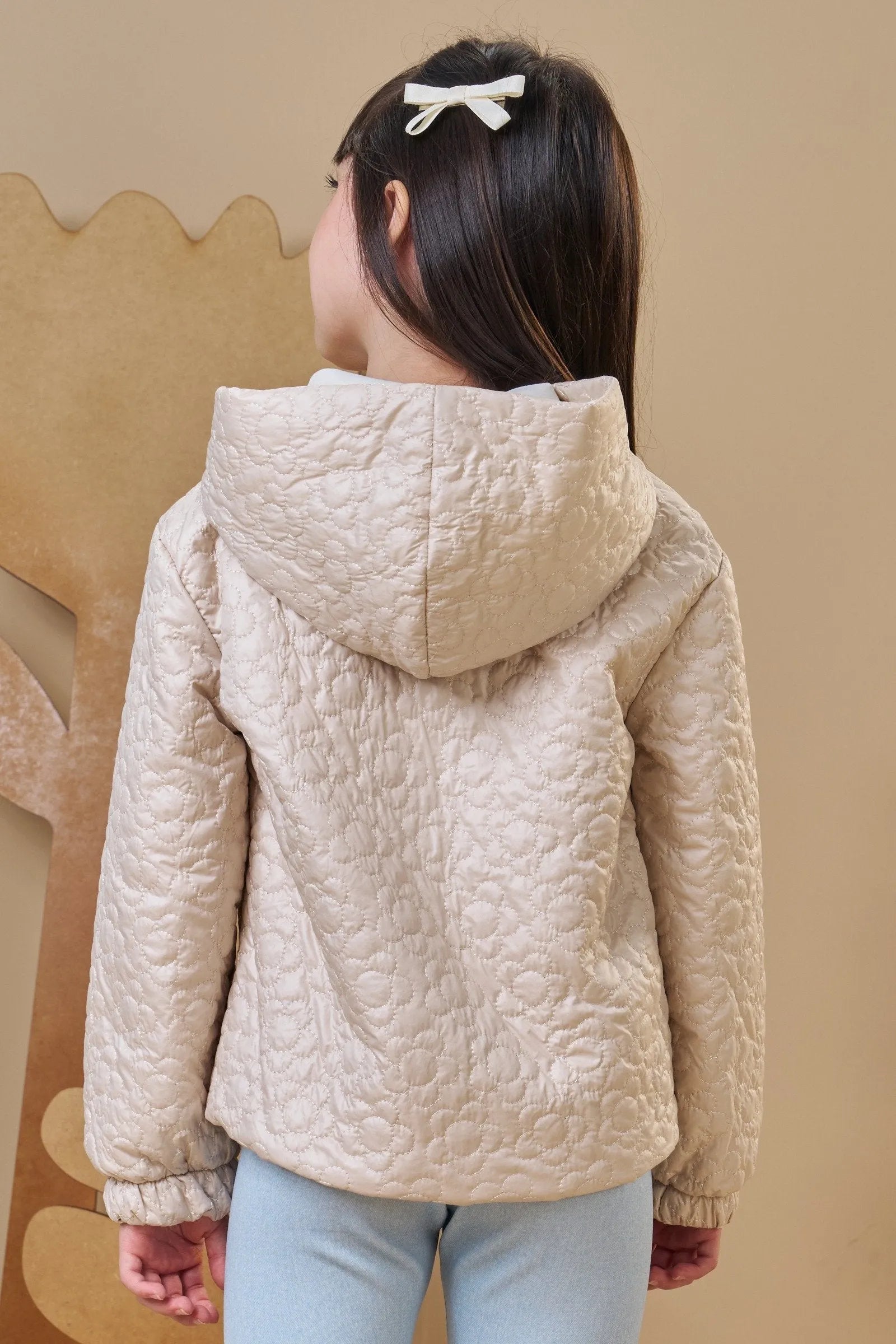 Jaqueta em Matelassê Flores 90931 Infanti Infantil Menina