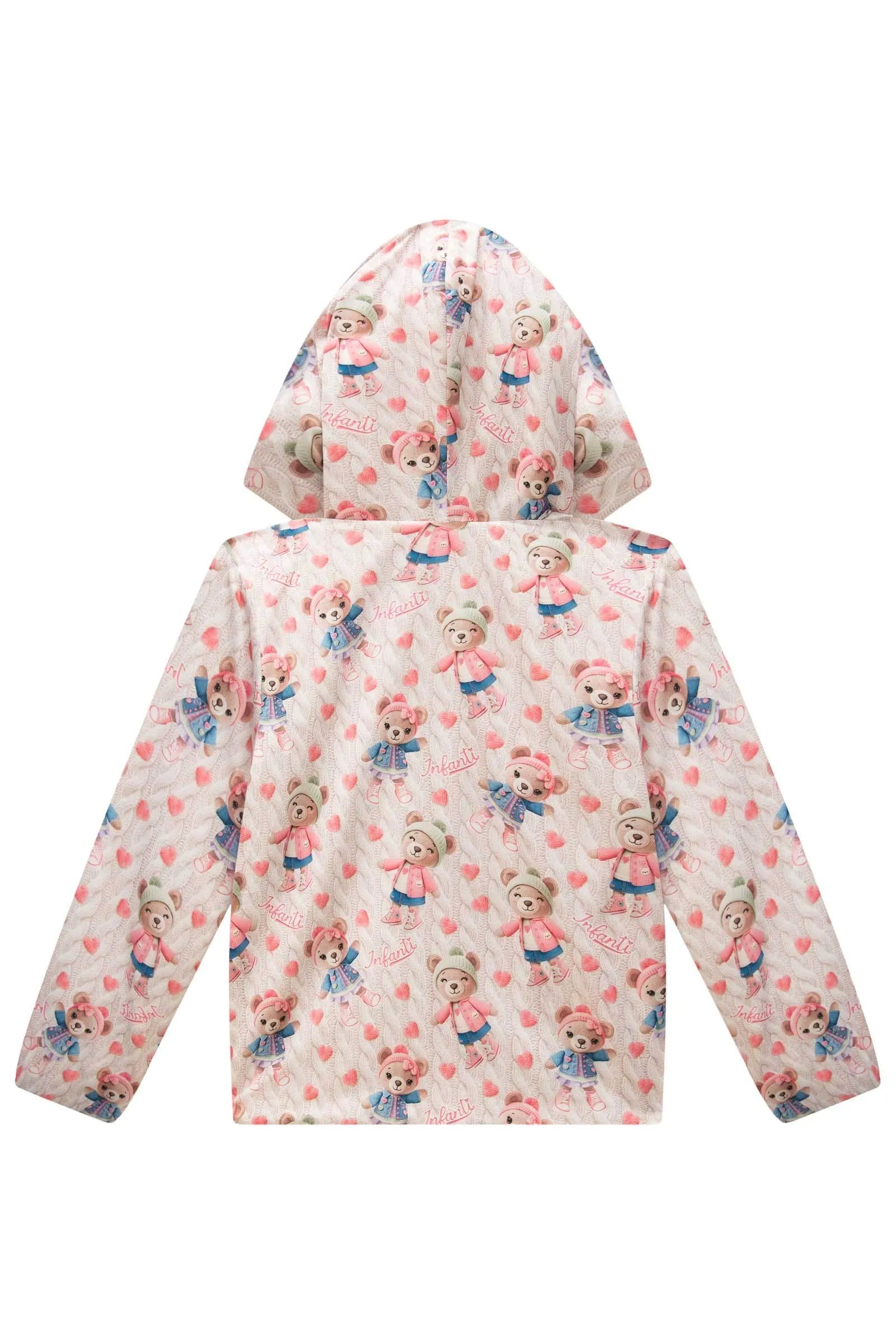 Jaqueta Reversível em Nylon e Pelo Carneirinho 89667 Infanti Infantil Menina