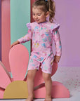 Macacão em Malha UV Dry com Proteção UV 50+ 95665 Infanti Bebê Menina